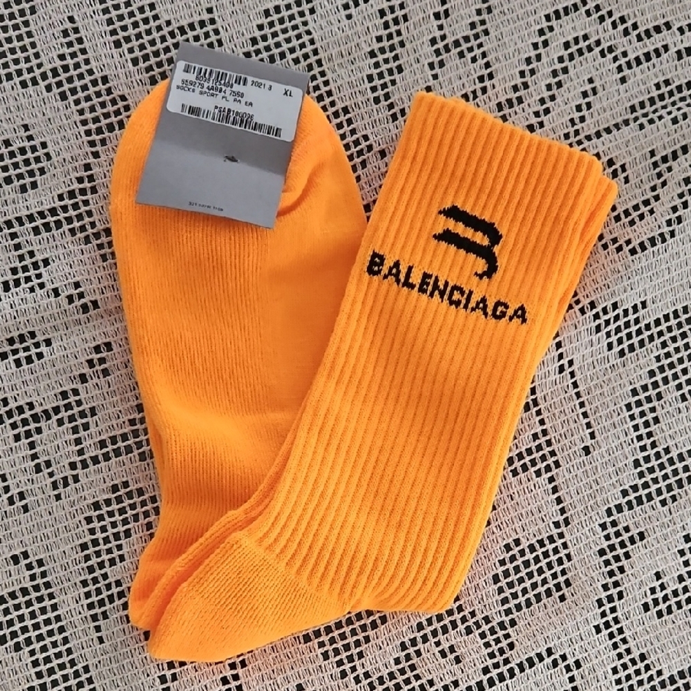 Balenciaga Orange Socks for Men